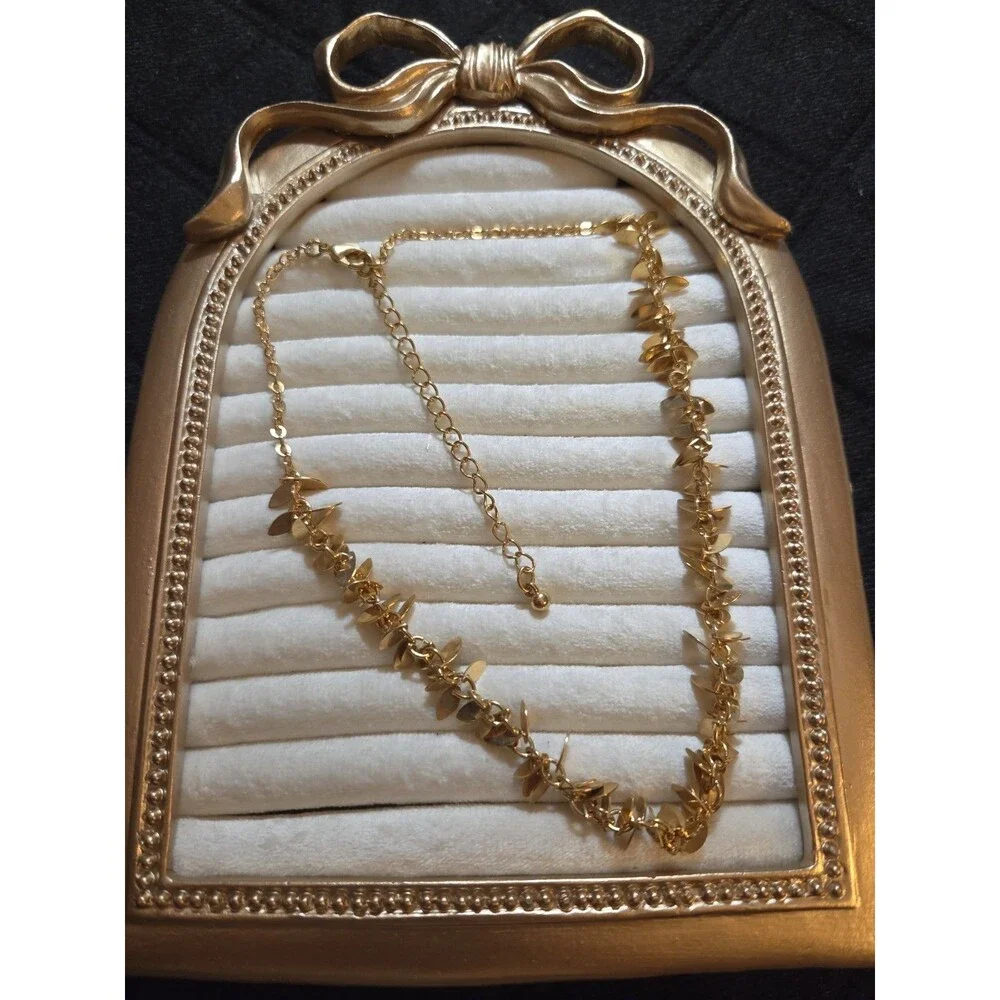 Vintage Avon Gold Confetti Necklace And Earring Set